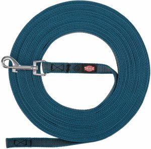 LAISSE DE SUIVI SANS DRAGONNE CAOUTCHOUTEE PETROLE S-M 5 M