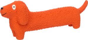 JOUET LATEX CHIEN ORANGE HONNA