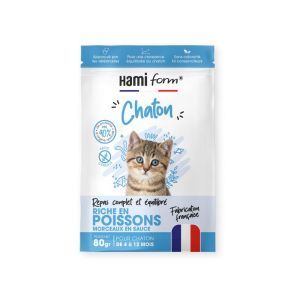 REPAS COMPLET EQUILIBRE CHATON RICHE EN POISSON 80 GR