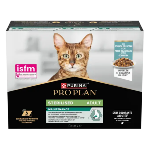PRO PLAN ADULT STERILISED MAINTENANCE POISSONS 10X85GR GELEE