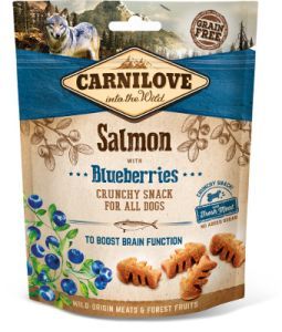 CARNILOVE CRUNCHY SNACK SAUMON MYRTILLES 200G