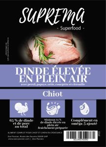 SUPREMA SUPERFOOD CHIOT À LA DINDE 2 KG