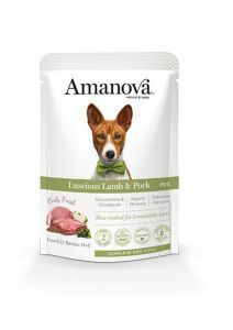 AMANOVA SACHET CHIEN AGNEAU ET PORC SANS CEREALES 100 G