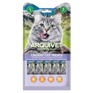 CREAMY CAT TREATS THON & CRABE 5 X 14 GR