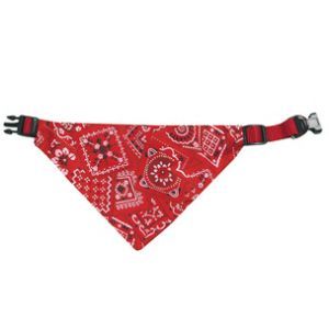 COLLIER + BANDANA ROUGE FLAMINGO L