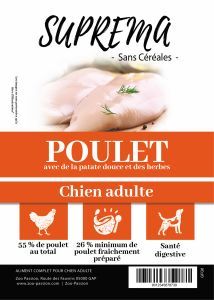 SUPREMA SANS CÉRÉALES CHIEN ADULTE POULET 6 KG