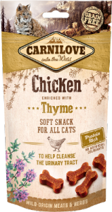 CARNILOVE CHAT FRIANDISES SEMI HUMIDE POULET & THYM 50 GR