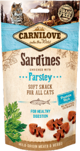 CARNILOVE CHAT FRIANDISES SEMI HUMIDE SARDINE & PERSIL 50 GR