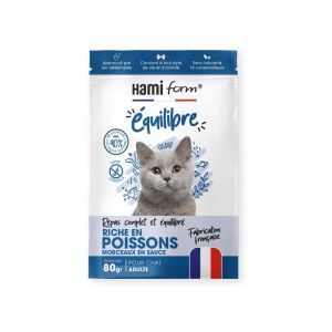 REPAS COMPLET EQUILIBRE CHAT POISSON 80 GR