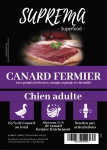 SUPREMA SUPERFOOD CHIEN ADULTE AU CANARD FERMIER 2 KG