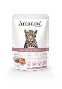 AMANOVA SACHET CHAT SAUMON DINDE 85 GR