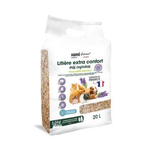 LITIERE EXTRA CONFORT MIX COPEAUX LAVANDE 20 L