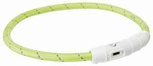 ANNEAU LUMINEUX NYLON FLASH USB VERT M-L