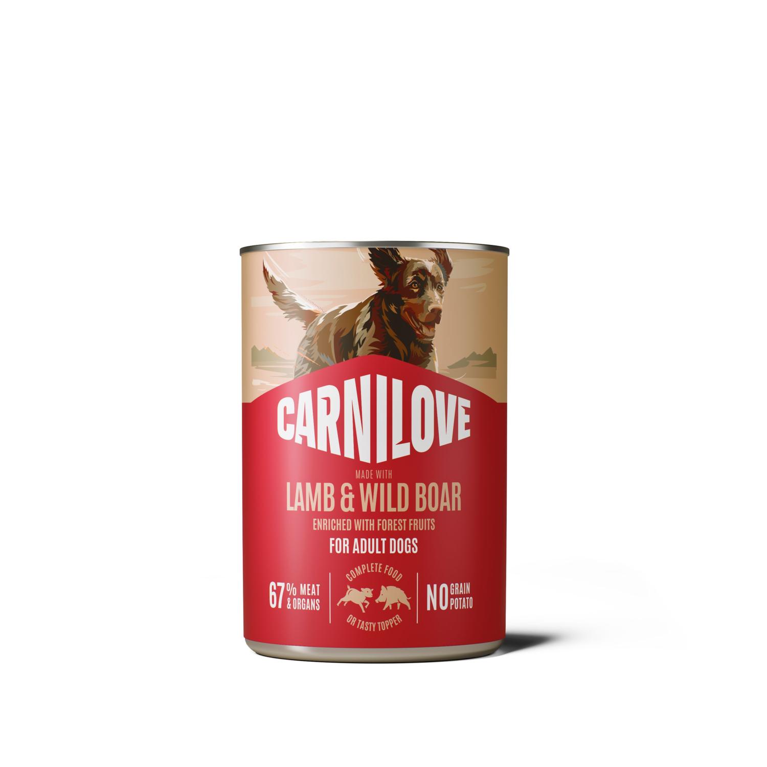 CARNILOVE  AGNEAU & SANGLIER BOITE 400GR