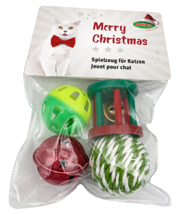 X MAS CHAT ASSORTIMENT DE 4 JOUETS