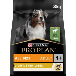 PRO PLAN ALL SIZE LIGHT&STERILISED AGNEAU 3 KG