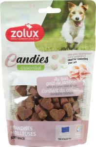 CANDIES MINI COEUR BI GOUT CALCIUM JAMBON 150 GR