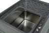 BAC A LITIERE EN INOX ENTREE PAR LE HAUT