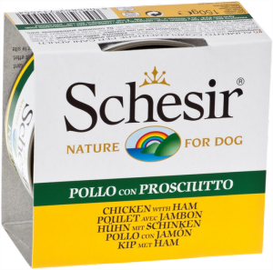 SCHESIR CHIEN BOITE GELEE FILET DE POULET/JAMBON 150G