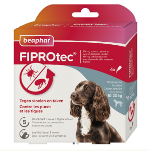 FIPROTEC SPOT-ON CHIEN MOYEN 10-20KG X 4