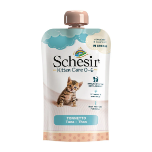 SCHESIR KITTEN 0-6 MOIS CREME THON 150 GR