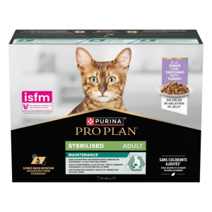PRO PLAN ADULT STERILISED MAINTENANCE DINDE 10X85GR GELEE