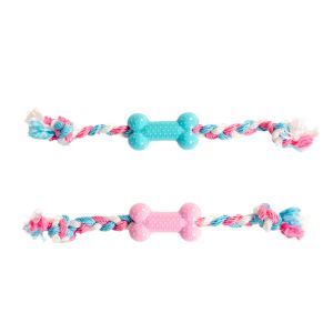 JOUET CHIOT OS TPR AVEC CORDE 35 CM