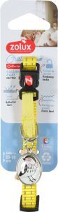 CHATOUILLE COLLIER CHAT OISEAU JAUNE
