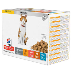 FELINE STERILISED 4 SAVEURS X12 MULTIPACK