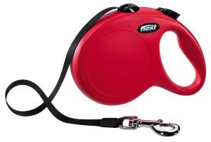 FLEXI CLASSIC SANGLE GRAND CHIEN ROUGE 5 M