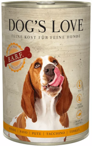 DOG'LOVE B.A.R.F PUR DINDE 400GR