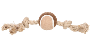 CORDE EN CHANVRE AVEC BALLE 28 CM KUSH