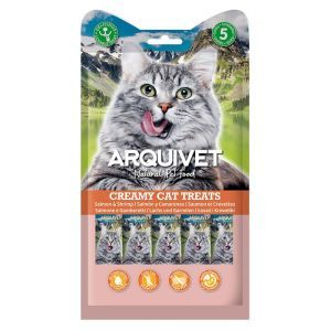 CREAMY CAT TREATS SAUMON & CREVETTES 5 X 14 GR
